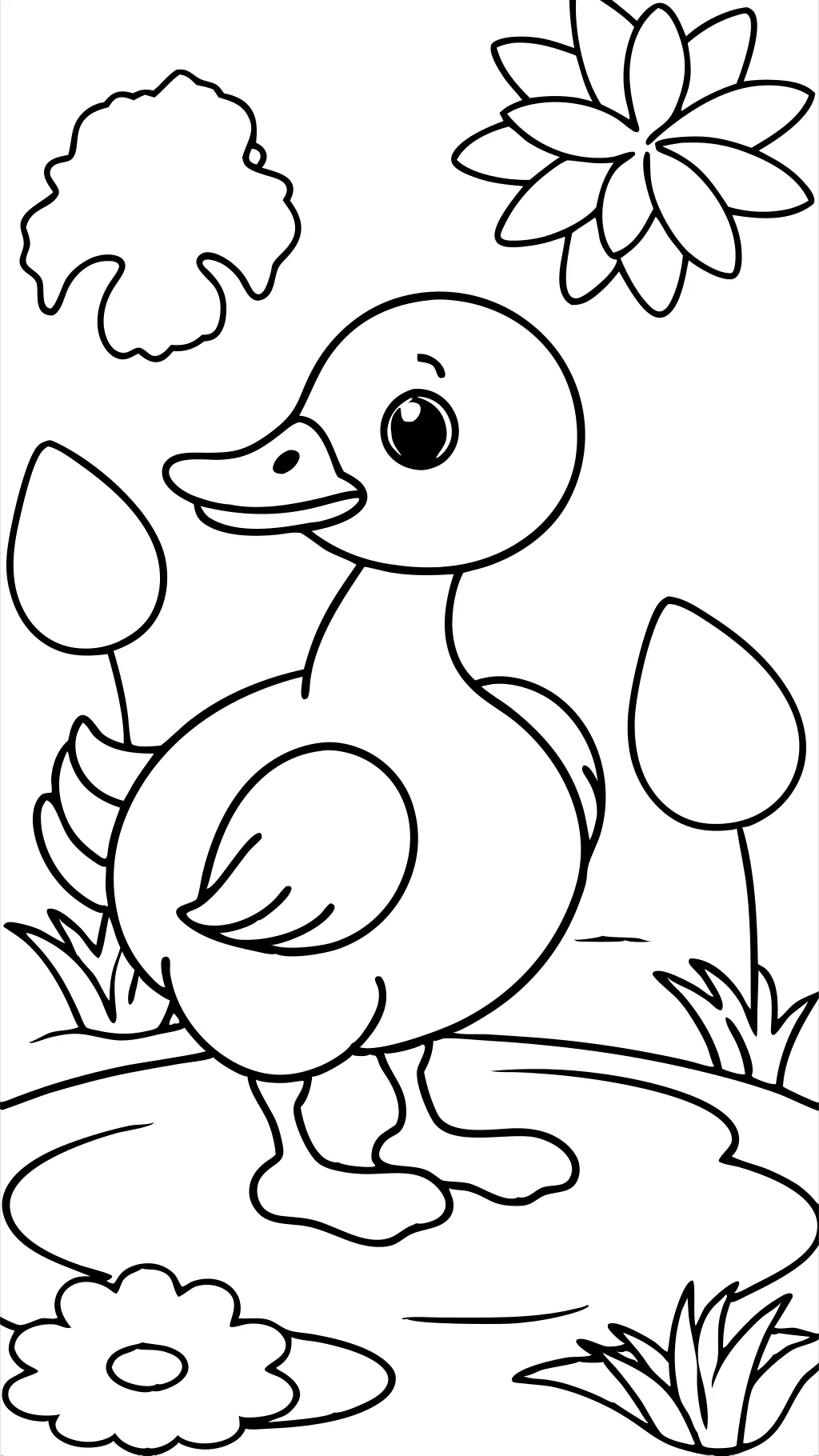 coloriages de canard mignons